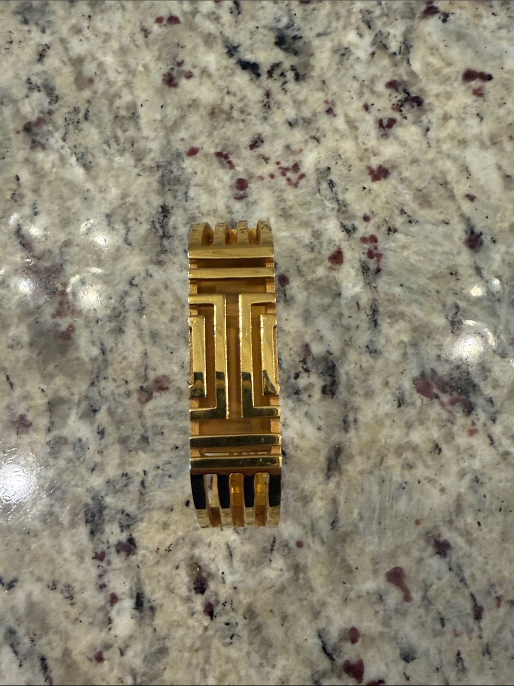 Tory Burch Gold-Tone Women’s Geometric Cuff fit-bit Bracelet